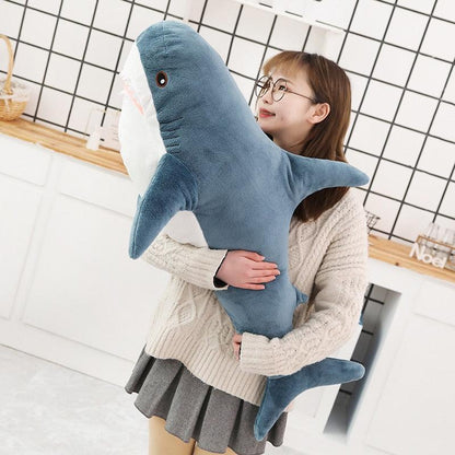 Lifelike Giant Shark Pillow Stuffed Animals Plushie Depot