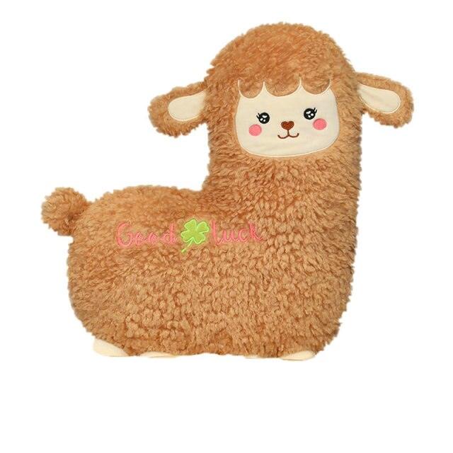 Cute Alpaca Plushie with Blanket Brown Stuffed Animals Plushie Depot