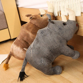 Realistic Rhino Plush Toys Plushie Depot