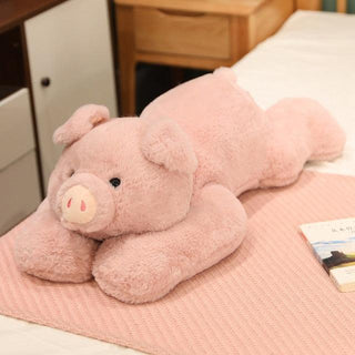 Super Kawaii Resting Animal Plushies pink pig Plushie Depot