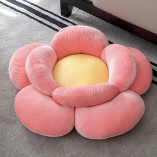 Pink Flower Seat Pillow Futon Ground Mat Cushion pink flower 19''X19'' - Plushie Depot