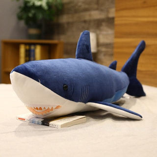 Soft Cartoon Bite Shark Plush Toy Blue Plushie Depot