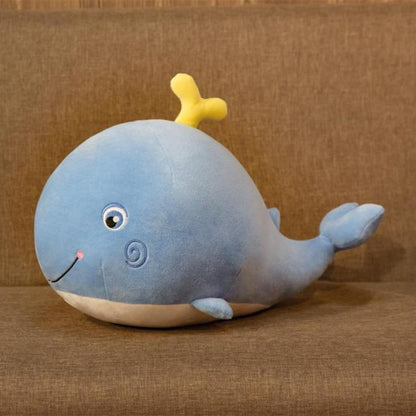 Cute Cartoon Whale Stuffed Animal Blue Stuffed Animals - Plushie Depot