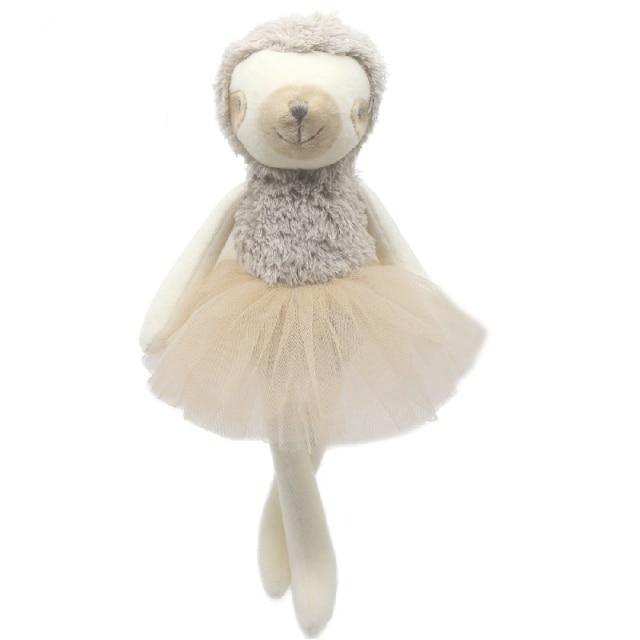 Ballerina Sloth Stuffed Animal Toy 13" Brown Stuffed Animals Plushie Depot
