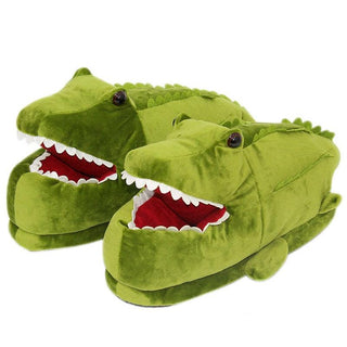 Funny Dinosaur Plush Slippers - Plushie Depot