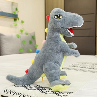 Standing Colorful T-Rex Plush Toys gray Stuffed Animals - Plushie Depot