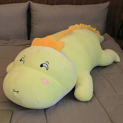 Kawaii Dinosaur Pillows Yellow Stuffed Animals Plushie Depot