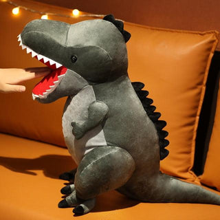 Large Dinosaur Stuffed Animal Pillows grey t-rex Stuffed Animals - Plushie Depot