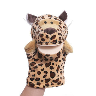Educational Soft Animal Finger Puppets Brown Leopard Plushie Depot