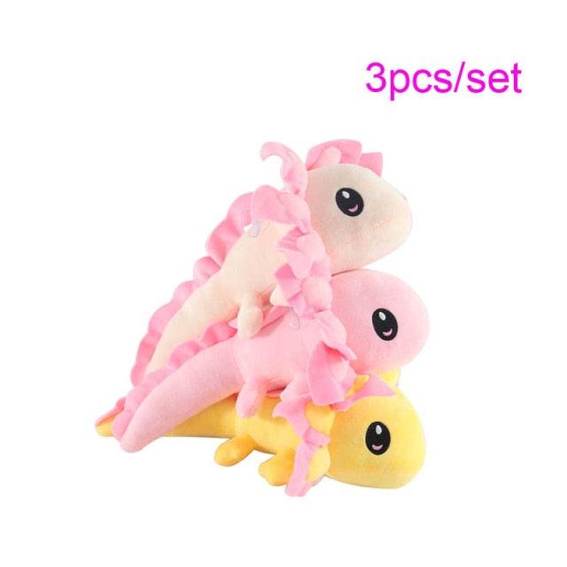 Cartoon Axolotl Plush Toys 3pcs set Stuffed Animals - Plushie Depot