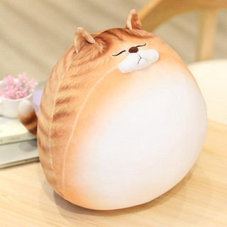 Cute Fat Cat Pillow Stuffed Animals Orange tabby cat China Plushie Depot