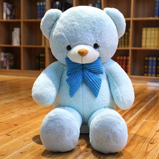 Giant Bowtie Teddy Bears Blue Teddy bears Plushie Depot