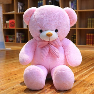 Giant Bowtie Teddy Bears Pink Plushie Depot
