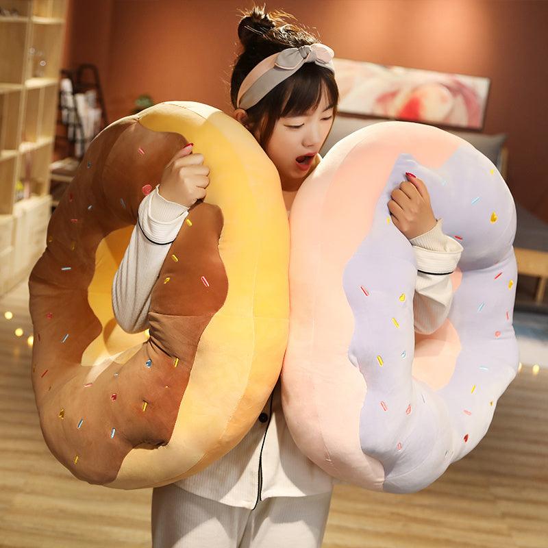 Giant Plush Donut Cushions Pillows Plushie Depot