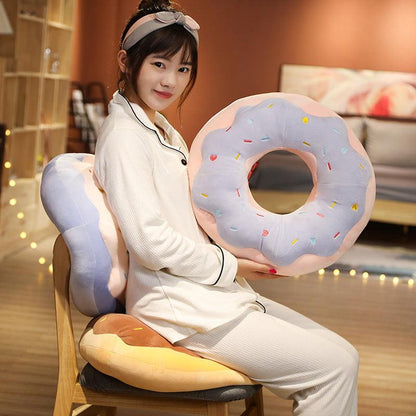 Giftoland Round Cushion Donut Shaped Pillow, For Multi purpose usage,  Size/Dimension: Standard