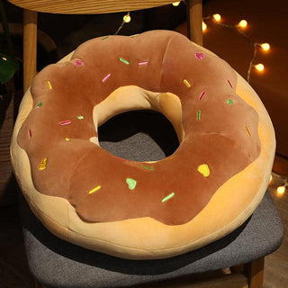 Giant Plush Donut Cushions chocolate Plushie Depot