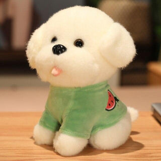 Kawaii Plushie Puppy Dog With Sweater green Plushie Depot