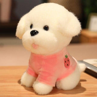 Kawaii Plushie Puppy Dog With Sweater Pink Plushie Depot