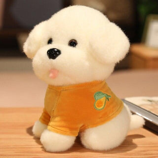 Kawaii Plushie Puppy Dog With Sweater Orange Plushie Depot