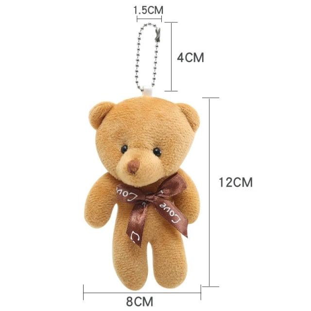 Lovely Teddy Bear Stuffed Animal 4" keychain Stuffed Animals Plushie Depot
