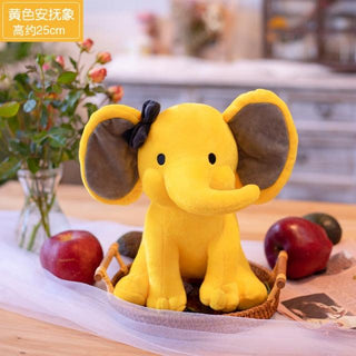 Kawaii Elephant Plush Toys 9" Yellow Plushie Depot