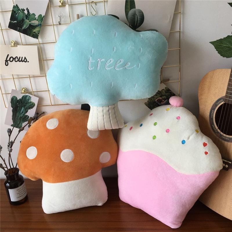 Soft Vegetable Mushroom Pillows Pillows - Plushie Depot