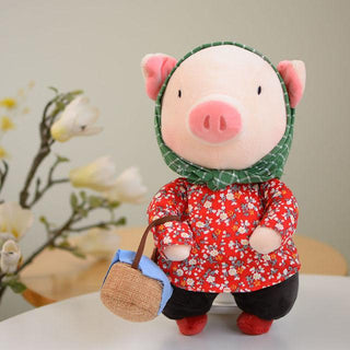 Cute Dressed Up Pig Plushies Hawthorn sister Plushie Depot