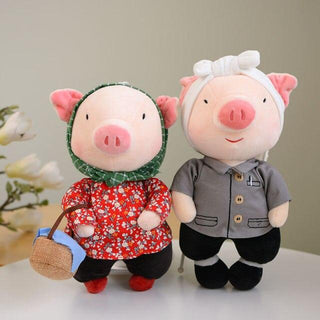 Cute Dressed Up Pig Plushies two 2 Plushie Depot