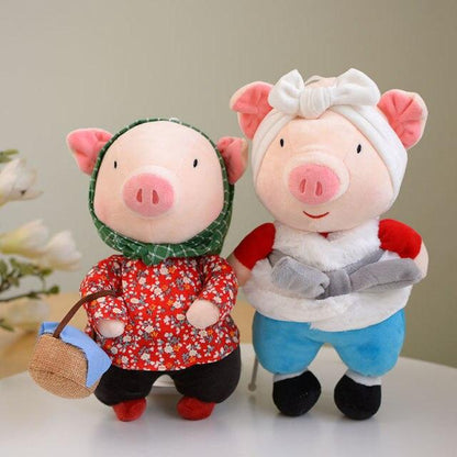 Cute Dressed Up Pig Plushies two 3 Stuffed Animals Plushie Depot