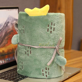 Cute Portable Nap Blankets green Plushie Depot