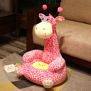 Kawaii Kids Animal Stuffed Chairs pink giraffe China Stuffed Animals - Plushie Depot