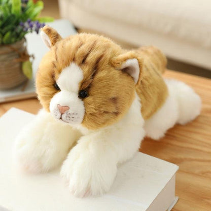 Cute Realistic Kitty Cat Plush Toy Default Title Stuffed Animals Plushie Depot