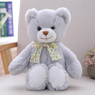 Cute Stuffed Animals With Bowties 11" grey bear Plushie Depot