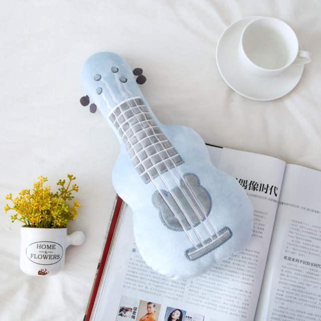 3D Guitar Pillow Plushie Toys blue Stuffed Toys - Plushie Depot