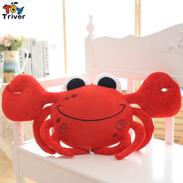 Cute Crab Cushion Pillow red Pillows - Plushie Depot