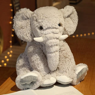 Cute & Fuzzy Big Elephant Plushie grey Plushie Depot