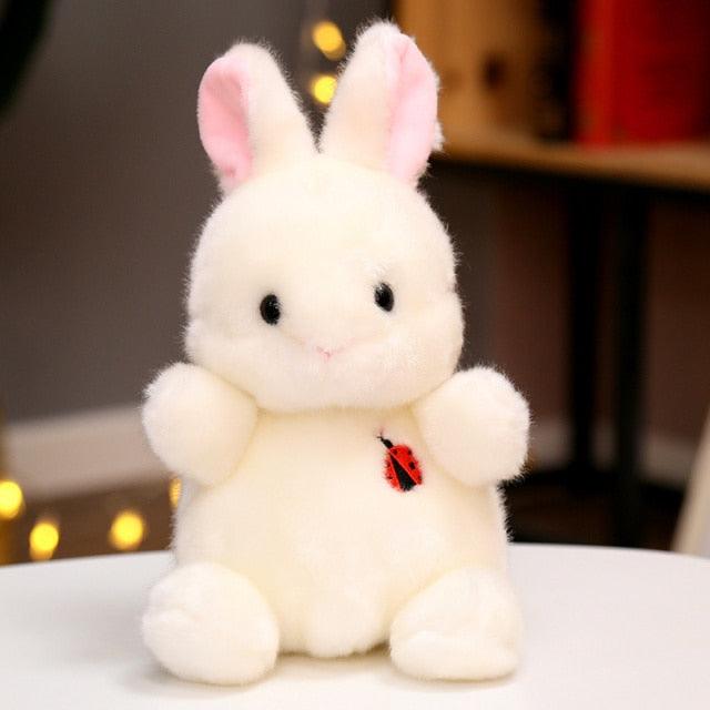 Kawaii Ladybug-Heart Sitting Bunny Rabbit Animal Plushies Default Title Stuffed Toys Plushie Depot