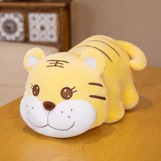 Crouching Tiger Stuffed Animal Yellow Plushie Depot