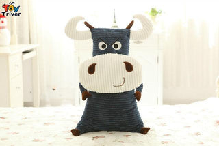 Kawaii OX Bull Cow Stuffed Animals blue Plushie Depot