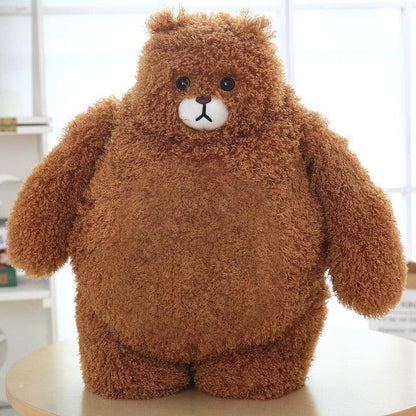 Thick Boi Teddy Bear Plushie Dark brown Stuffed Animals - Plushie Depot