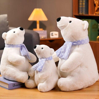 Winter Polar Bear white Stuffed Animals - Plushie Depot