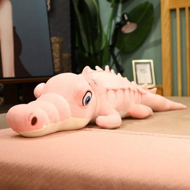 Dino Crocodile pink Stuffed Animals Plushie Depot