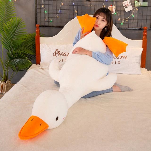 Giant Soft Duck Plush Pillows white Stuffed Animals - Plushie Depot