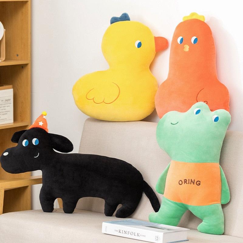 Cute Bending Lifelike Animals Throw Pillow Stuffed Animals - Plushie Depot