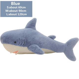 Super Soft Narwal and Shark Plush Toys blue shark Plushie Depot