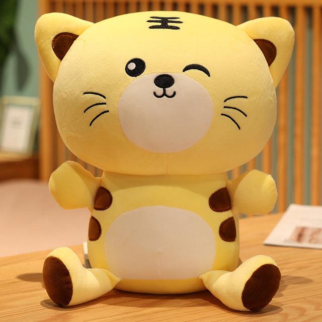Naughty Squint Tiger Plush Toy