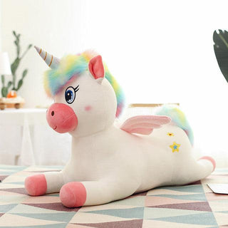 Lovely Colorful Unicorn Rest Pillow white Plushie Depot