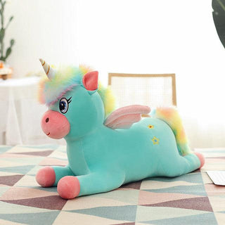 Lovely Colorful Unicorn Rest Pillow Blue Plushie Depot