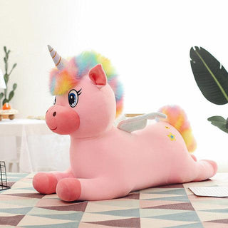 Lovely Colorful Unicorn Rest Pillow Pink Plushie Depot