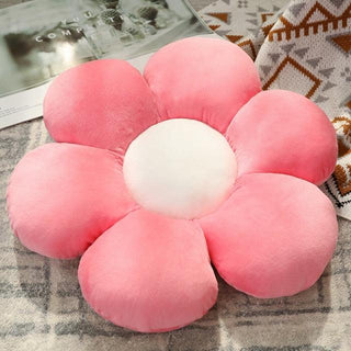 Kawaii Flower Cartoon Chair Throw Pillows light pink Plushie Depot